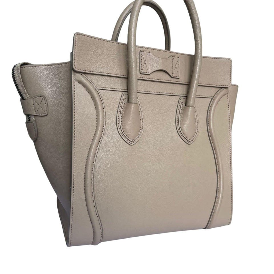 Mini Luggage Grained Leather Beige RHW