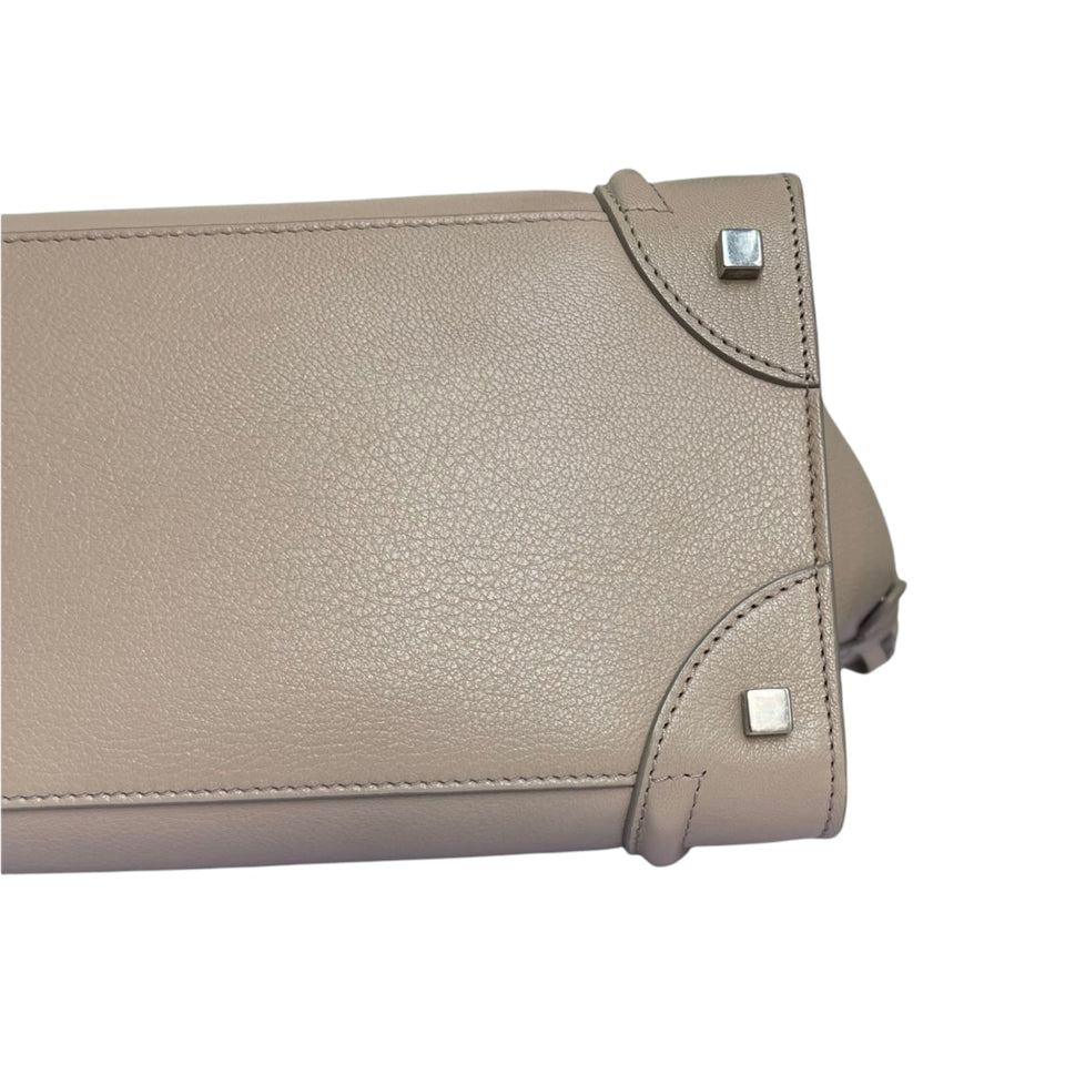 Mini Luggage Grained Leather Beige RHW