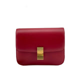 Medium Classic Box Calfskin Red GHW