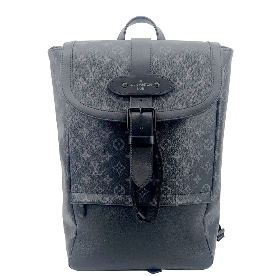 Louis Vuitton Saumur Monogram Canvas Backpack Bag Grey