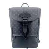 Louis Vuitton Saumur Monogram Canvas Backpack Bag Grey