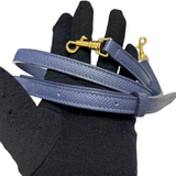 Nano Belt Bag Grained Leather Blue GHW
