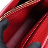 Grained Calfskin Small 16 Top Handle Red GHW