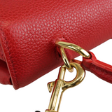 Grained Calfskin Small 16 Top Handle Red GHW