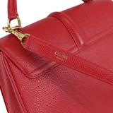 Grained Calfskin Small 16 Top Handle Red GHW