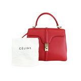 Grained Calfskin Small 16 Top Handle Red GHW