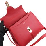 Grained Calfskin Small 16 Top Handle Red GHW