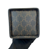 Strap Box Top Handle Bag Triomphe Coated Canvas Brown GHW