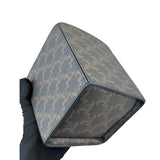 Strap Box Top Handle Bag Triomphe Coated Canvas Brown GHW