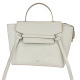 Belt Bag Mini Grained Calfskin White GHW