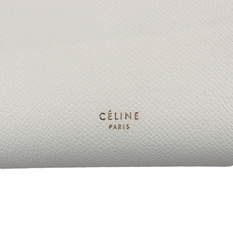Belt Bag Mini Grained Calfskin White GHW
