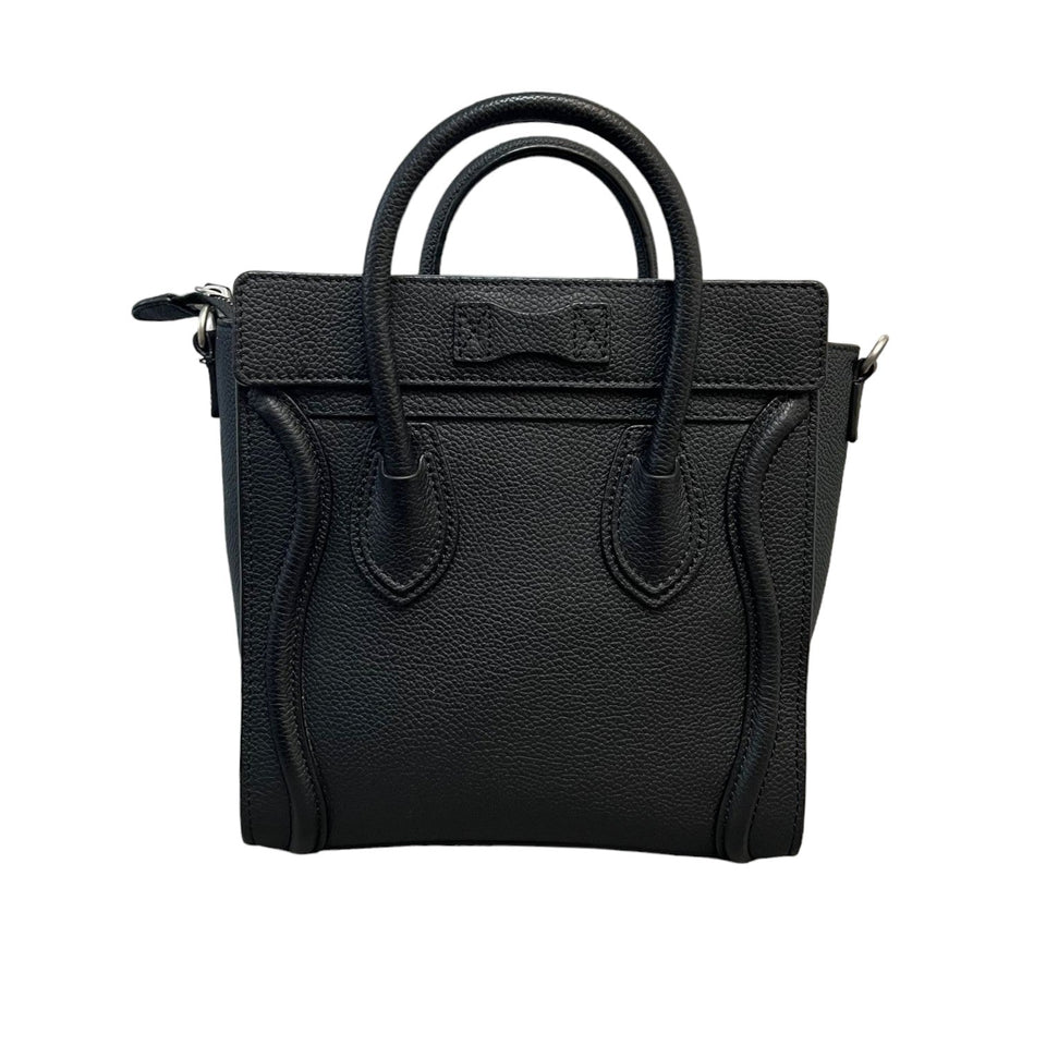 Nano Luggage Drummed Calfskin Black SHW