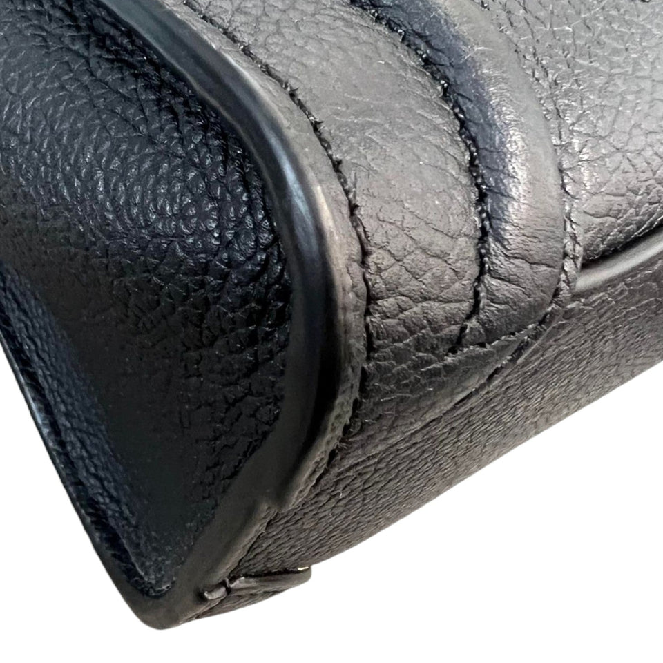 Nano Luggage Drummed Calfskin Black SHW