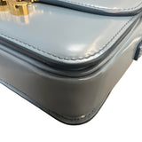 Triomphe Shoulder Bag Shiny Calfskin Light Blue GHW