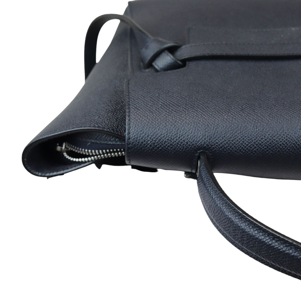 Belt Bag Micro Grained Calfskin Navy Blue SHW