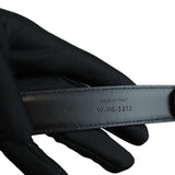Macadam Buckle Belt Leather Black Size 80 GHW