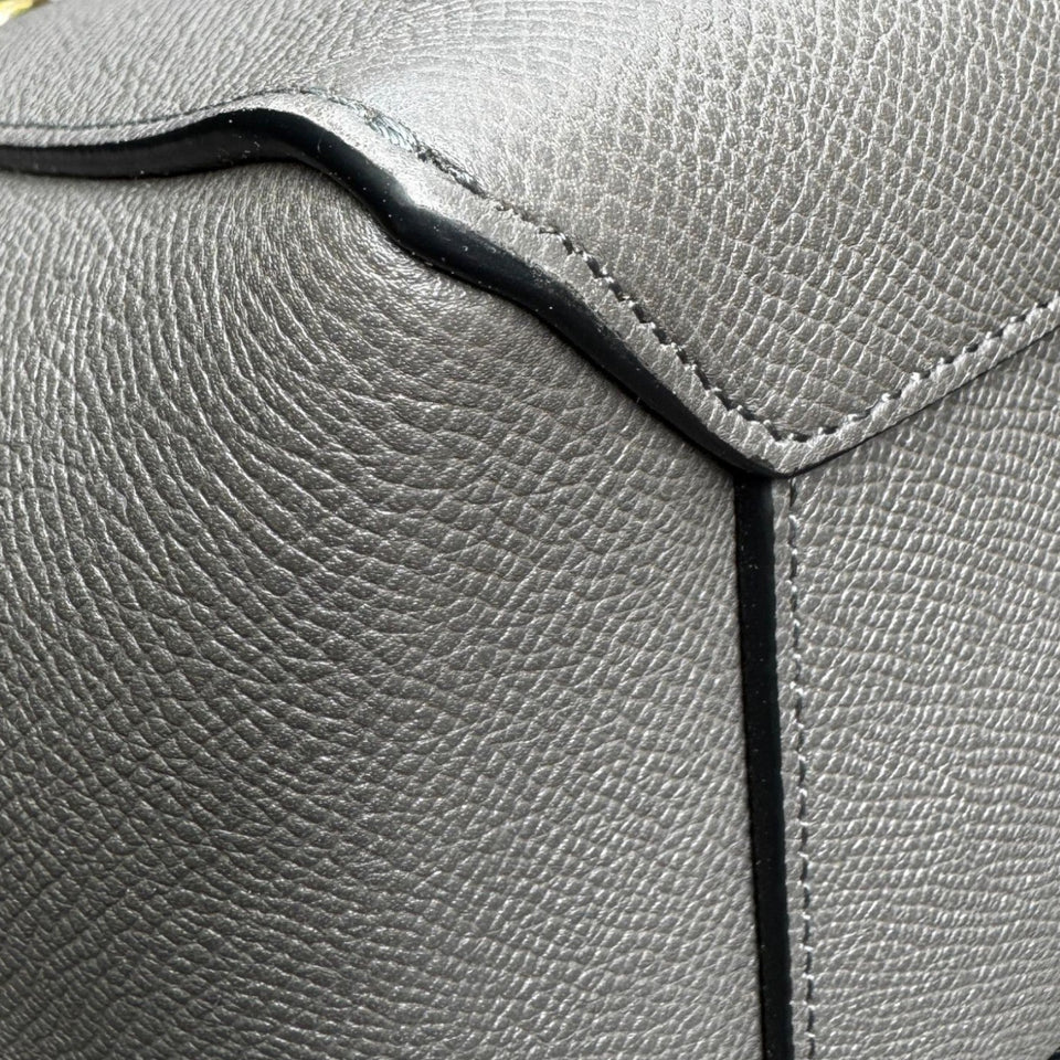 Micro Belt Grained Calfskin Grey GHW