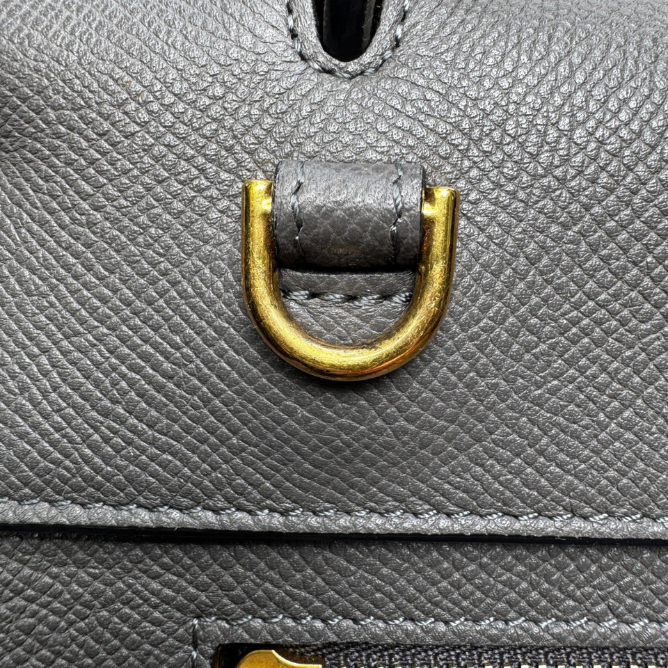 Micro Belt Grained Calfskin Grey GHW