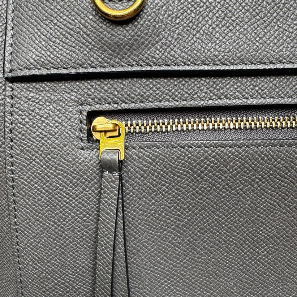 Micro Belt Grained Calfskin Grey GHW