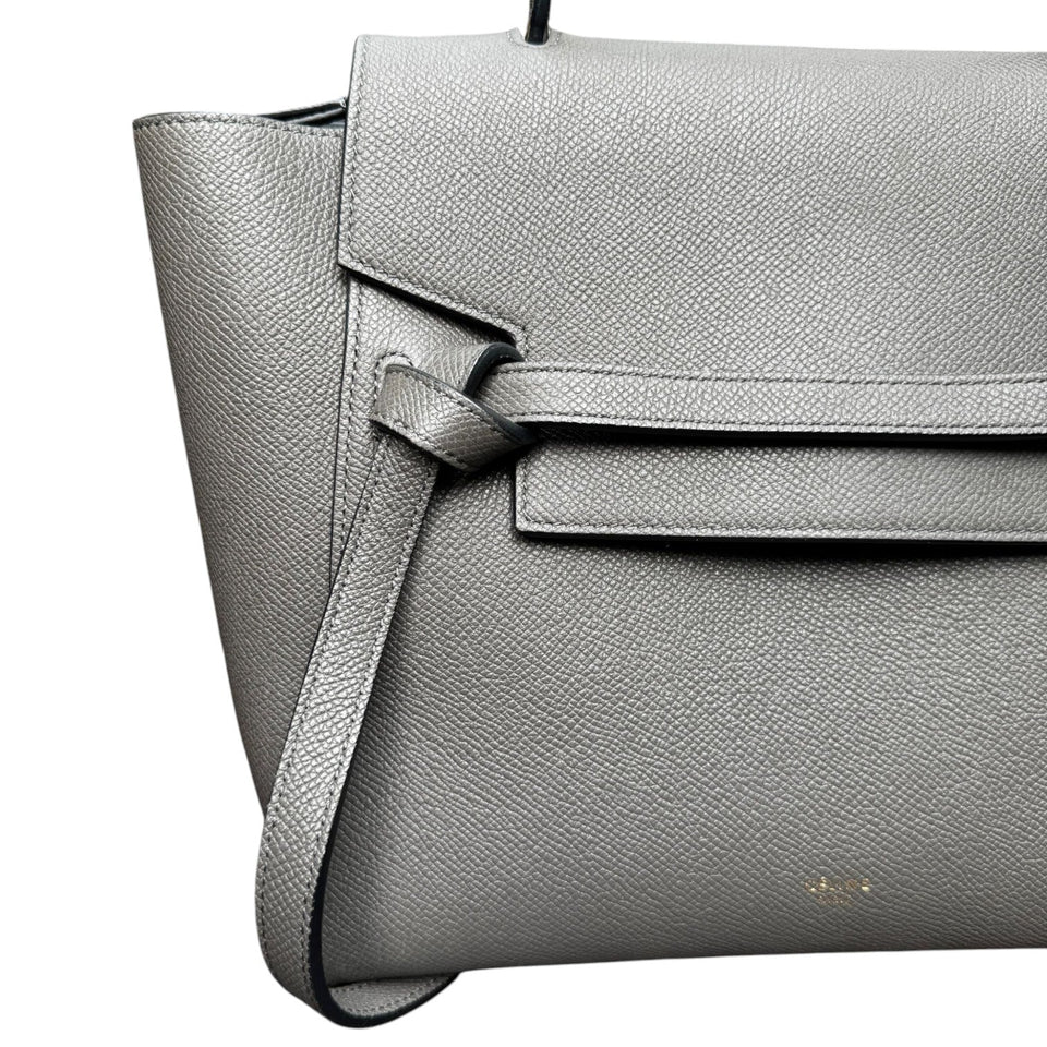 Micro Belt Grained Calfskin Grey GHW