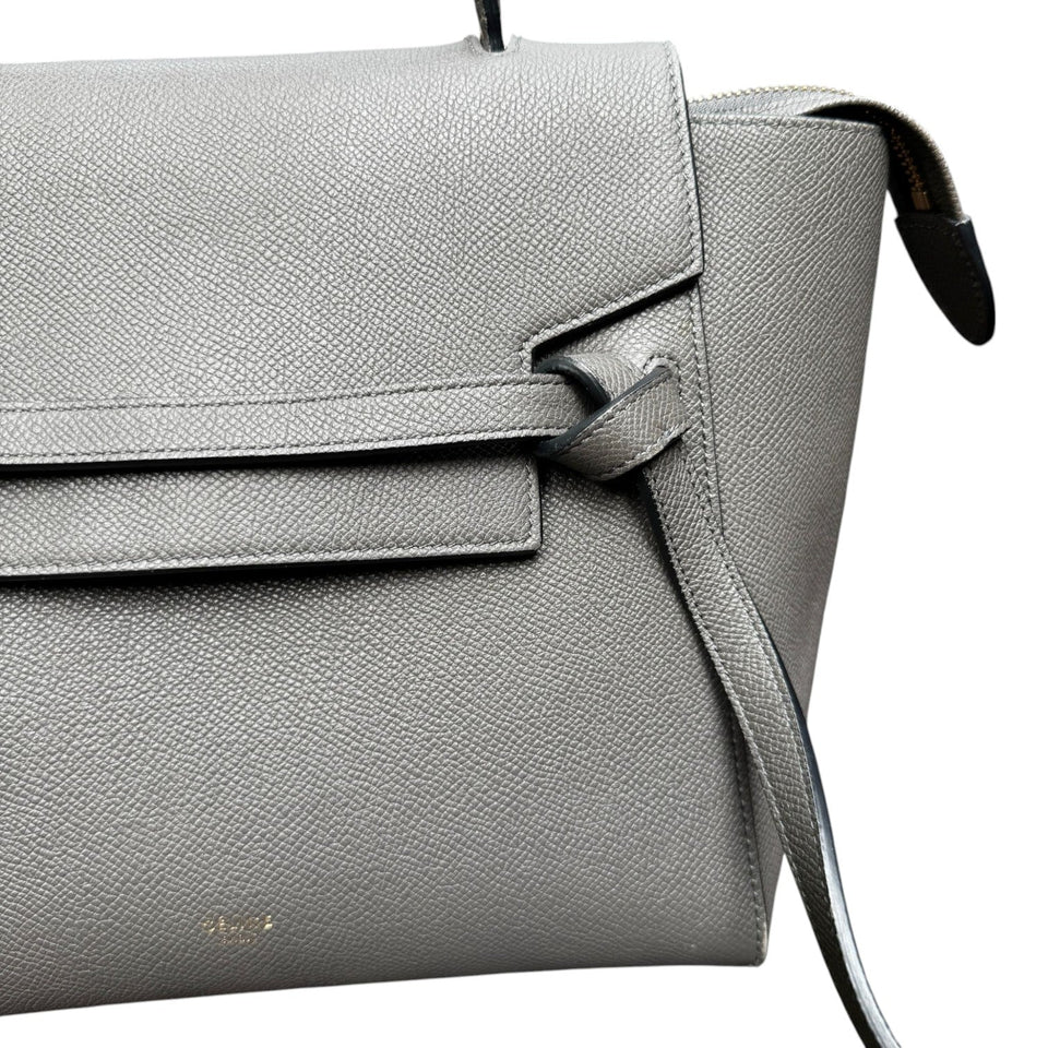 Micro Belt Grained Calfskin Grey GHW