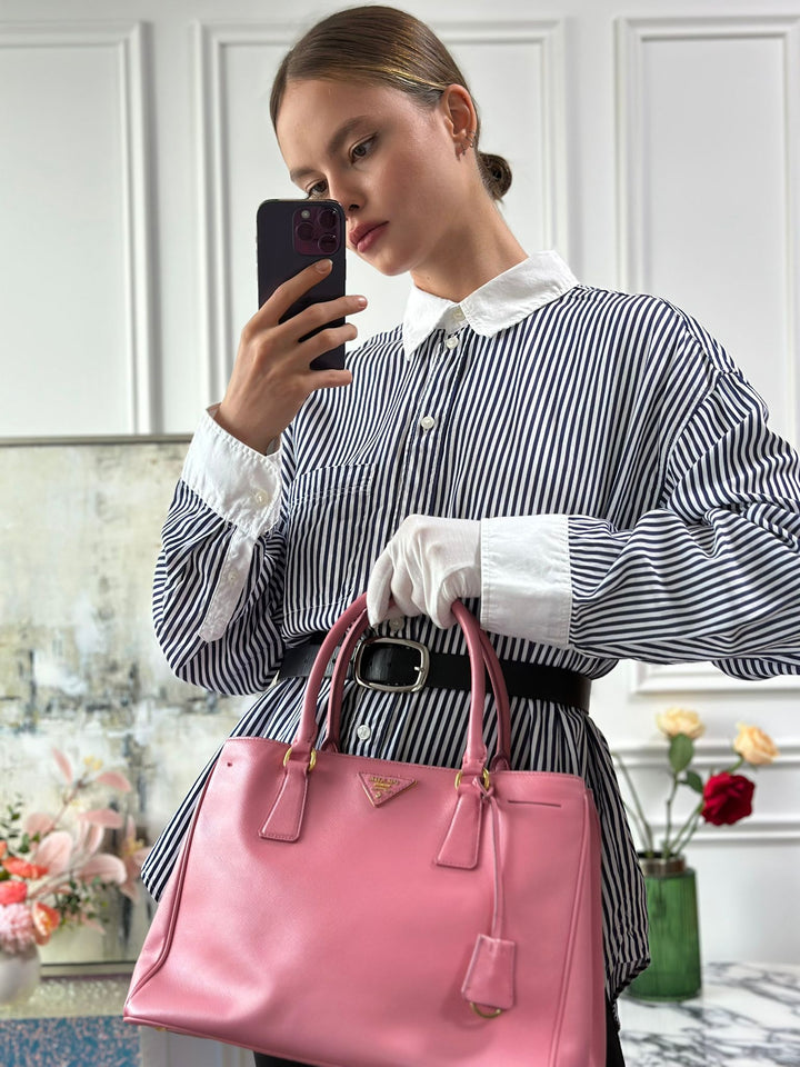 Prada Pink Galleria Tote Bag Saffiano Leather