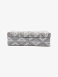 Christian Dior Zipped Pouch With Strap Grey CD Diamond Coated Canvas