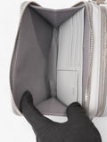 Christian Dior Zipped Pouch With Strap Grey CD Diamond Coated Canvas