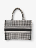 Christian Dior Book Tote Black / White Canvas Medium