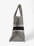 Christian Dior Book Tote Black / White Canvas Medium