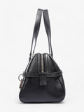 Christian Dior Logo Charms Boston Black Calfskin Leather