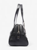 Christian Dior Logo Charms Boston Black Calfskin Leather