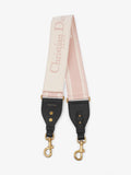 Christian Dior Bag Strap Pink / White / Black Cotton