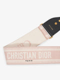 Christian Dior Bag Strap Pink / White / Black Cotton
