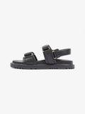 Christian Dior Dioract Sandals Black / Gold Leather EU 39.5 UK 6.5