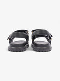 Christian Dior Dioract Sandals Black / Gold Leather EU 39.5 UK 6.5