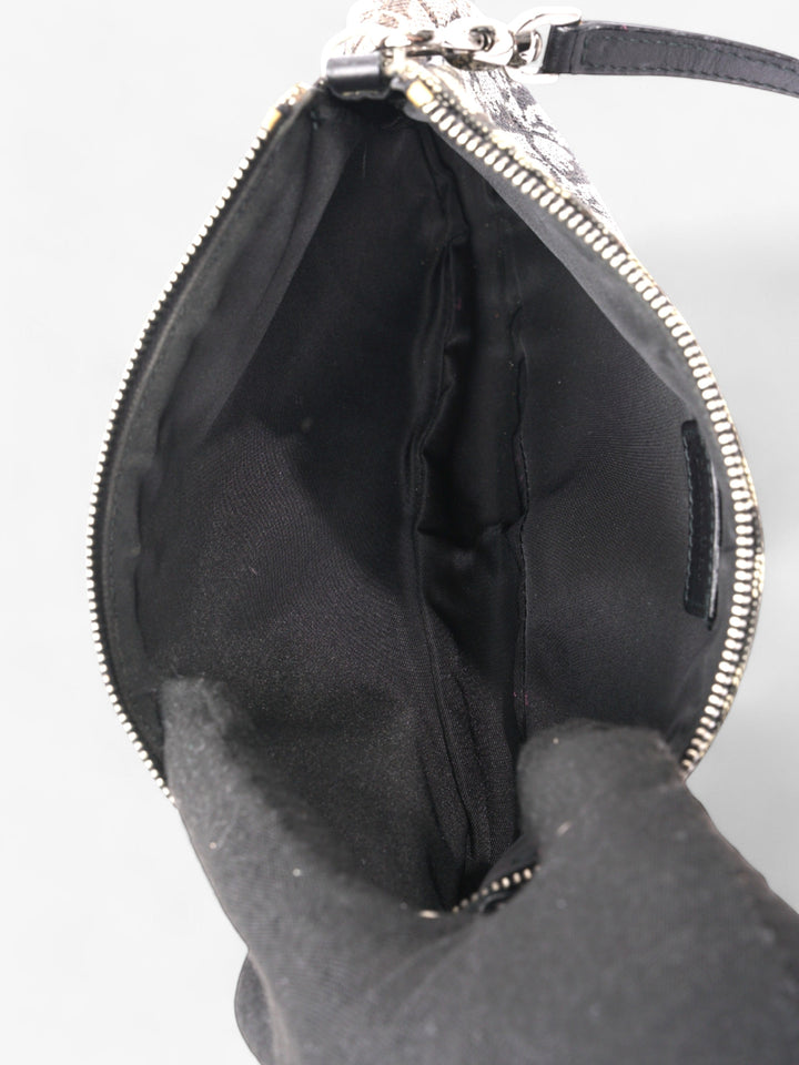 Christian Dior Trotter Saddle Pouch Black Oblique Canvas