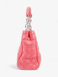 Christian Dior Cannage Tote Coral Lambskin Leather Large
