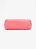 Christian Dior Cannage Tote Coral Lambskin Leather Large
