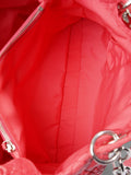Christian Dior Cannage Tote Coral Lambskin Leather Large