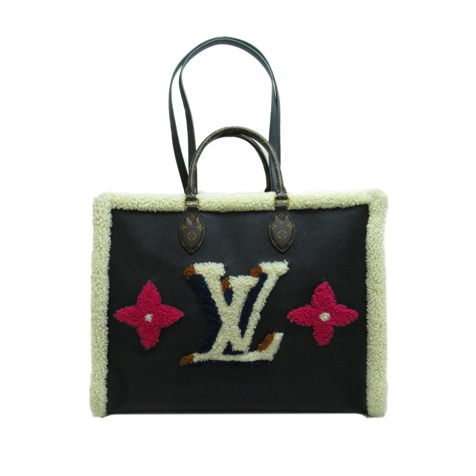 Louis Vuitton Shearling Monogram OnTheGo GM Satchel Tote