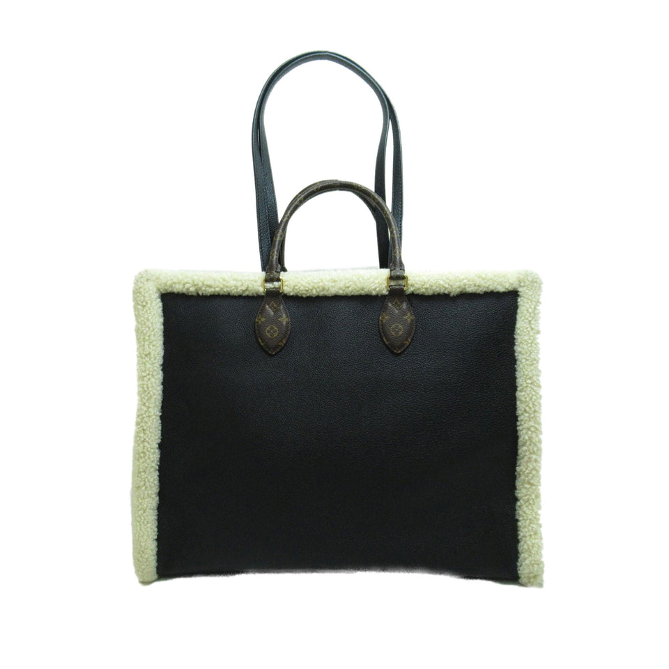 Louis Vuitton Shearling Monogram OnTheGo GM Satchel Tote