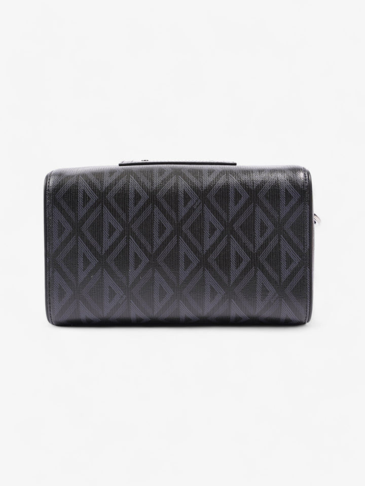 Christian Dior Pouch Saddle Duffle Black Coated Canvas