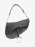 Christian Dior Saddle Bag Black Calfskin Leather