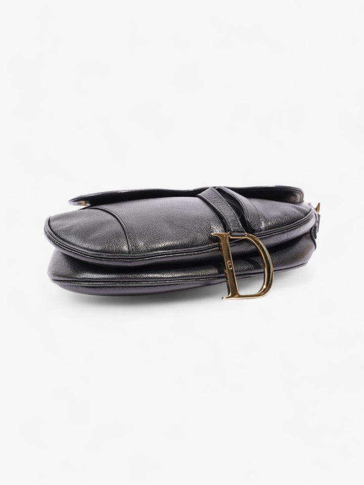 Christian Dior Saddle Bag Black Calfskin Leather