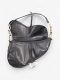 Christian Dior Saddle Bag Black Calfskin Leather
