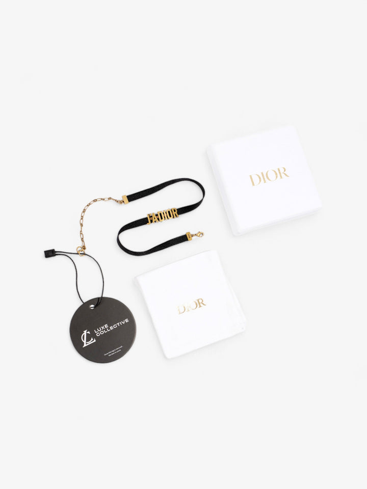 Christian Dior J'ADior Choker Black / Gold Cotton