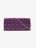 Christian Dior Long Flap Purple Patent Leather