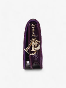 Christian Dior Long Flap Purple Patent Leather
