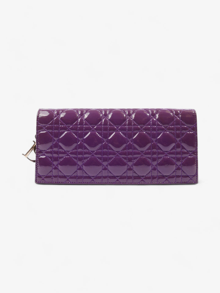 Christian Dior Long Flap Purple Patent Leather